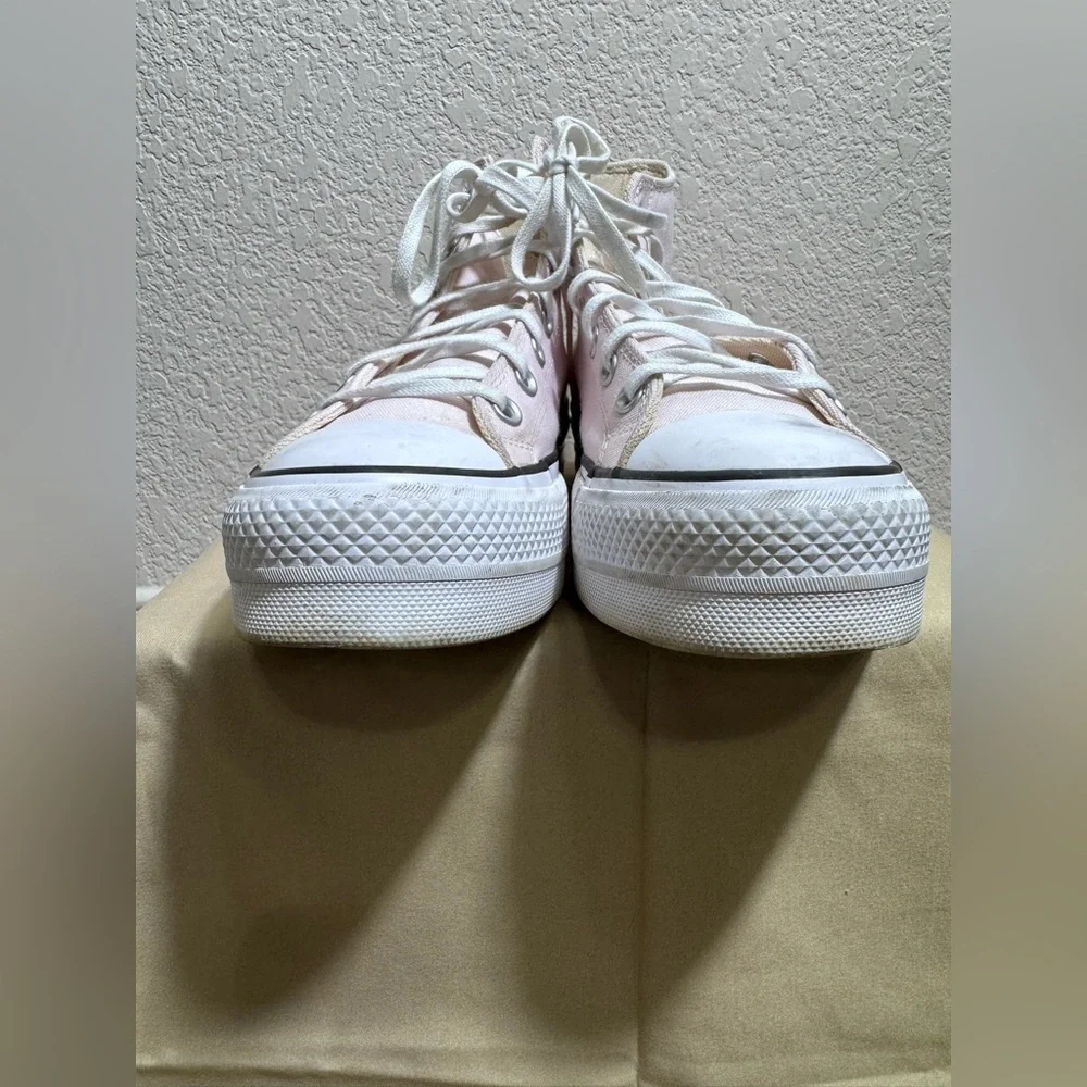 Converse Chuck Taylor All Star Hi Lift Platform Sneaker Sugar berry White Size 9 - Picture 4 of 11